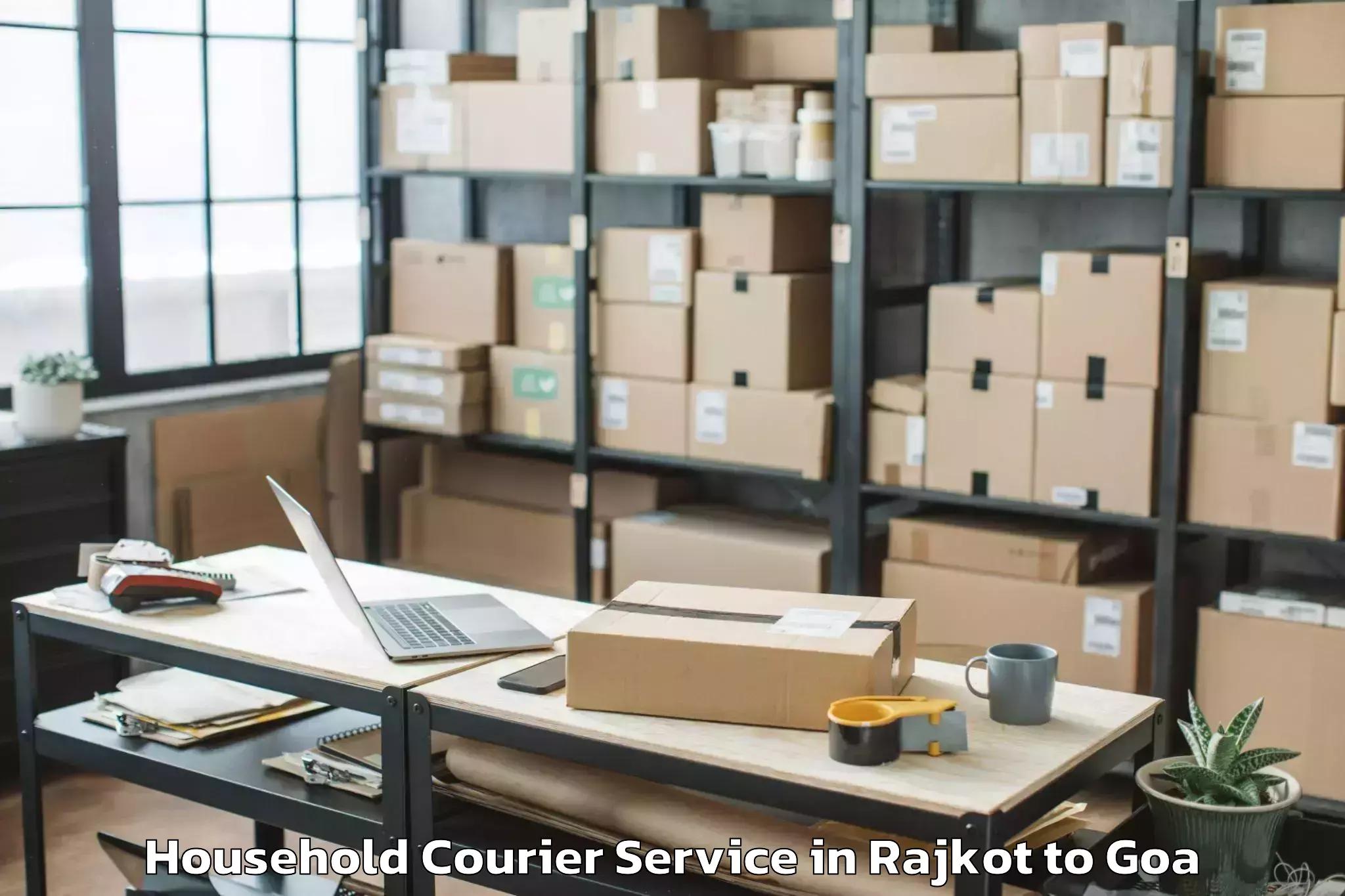 Quality Rajkot to Morjim Household Courier